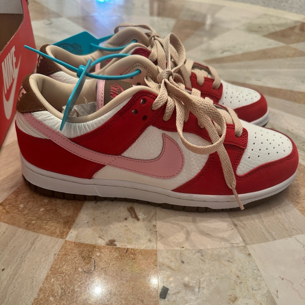 NWT Nike Red & Pink Dunk Low Sneakers 8.5